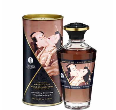 Rozgrzewający olejek do masażu - Shunga Aphrodisiac Warming Oil Chocolate 100 ml